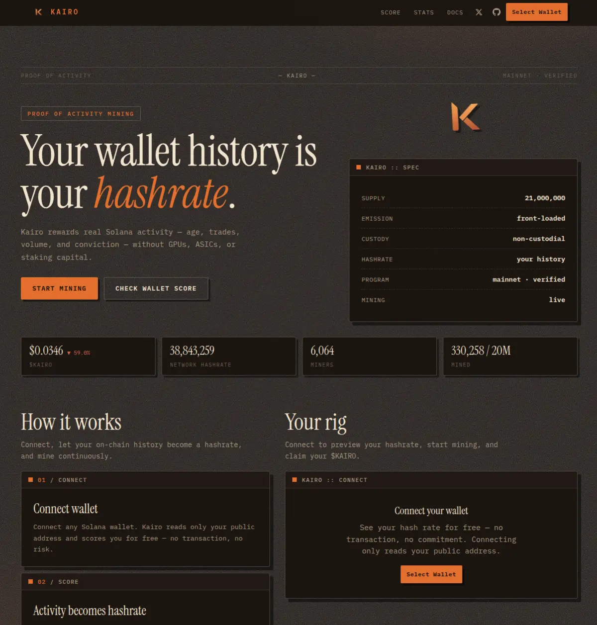 Kairo - Solana Proof of Activity