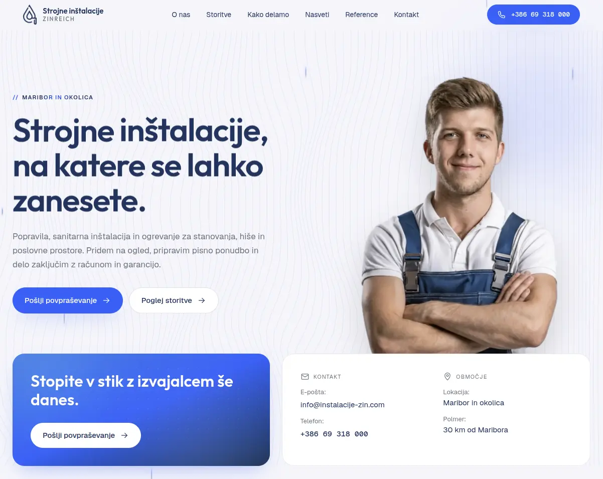 Instalacije Zinreich - Strojne inštalacije, Maribor